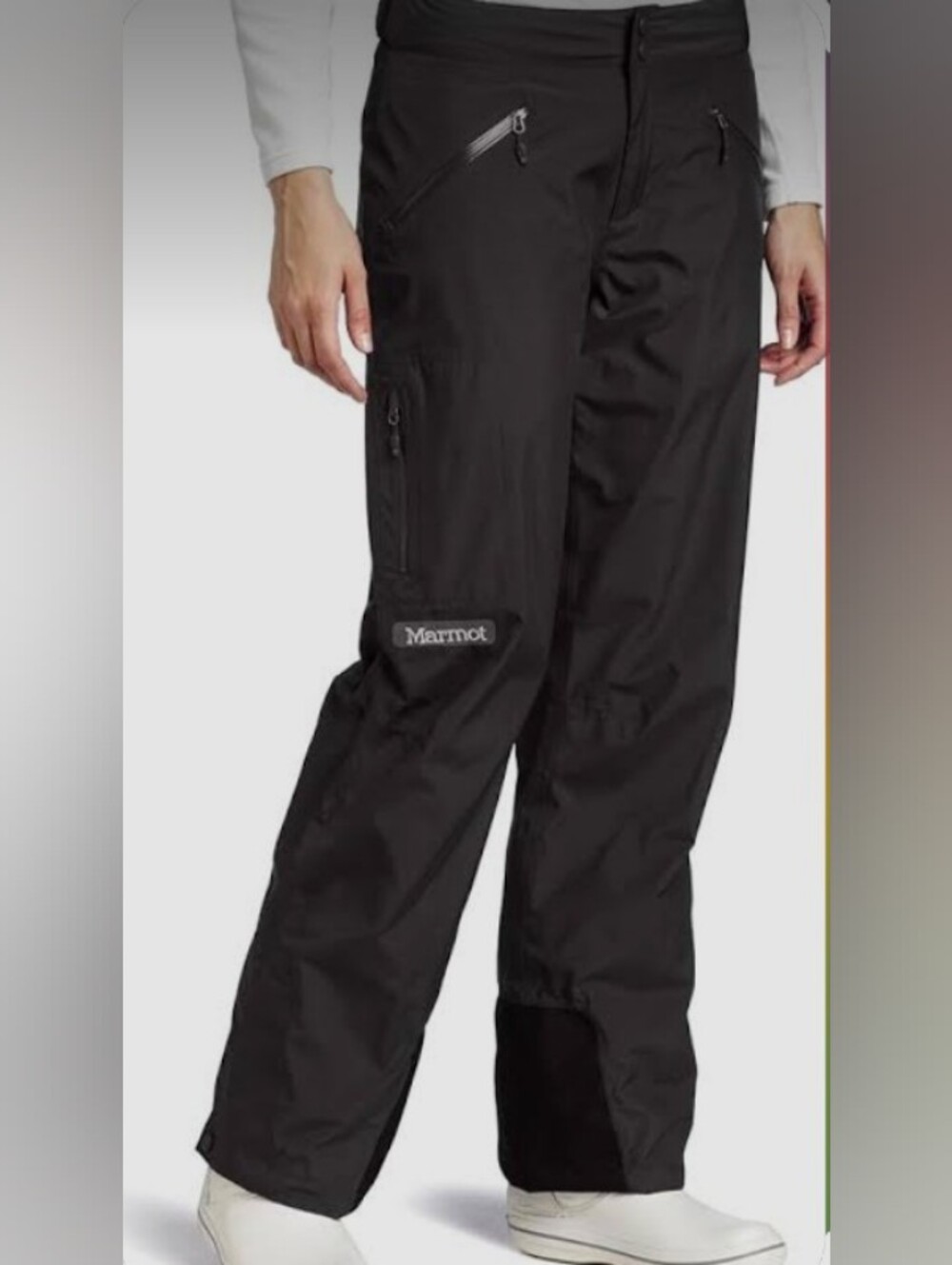 Marmot Black  Cold And Rain‎ Shell Pants with Logo Patch